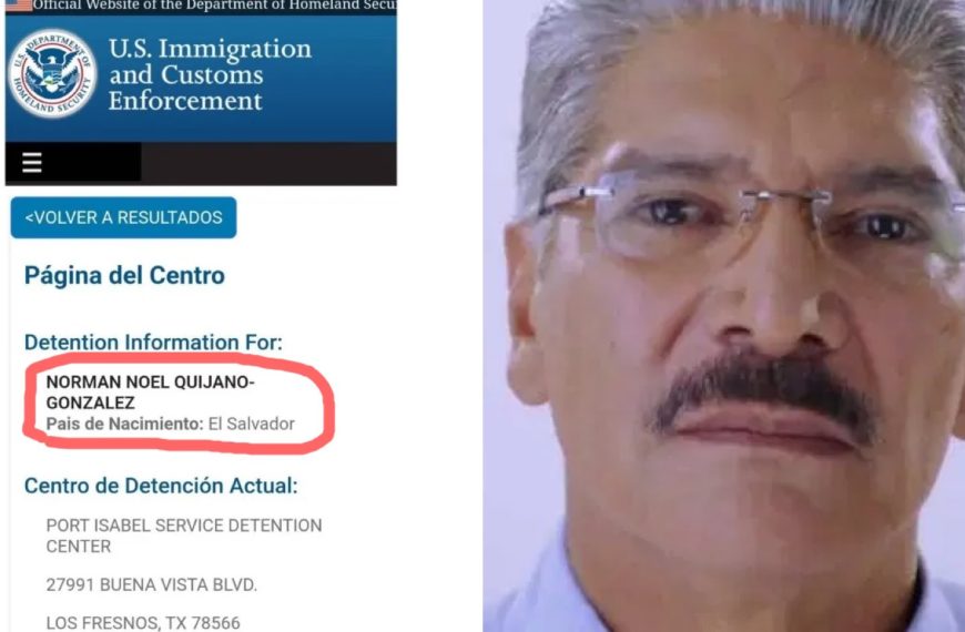 Norman Quijano, detenido en Estados Unidos y a la espera de ser deportado a El Salvador
